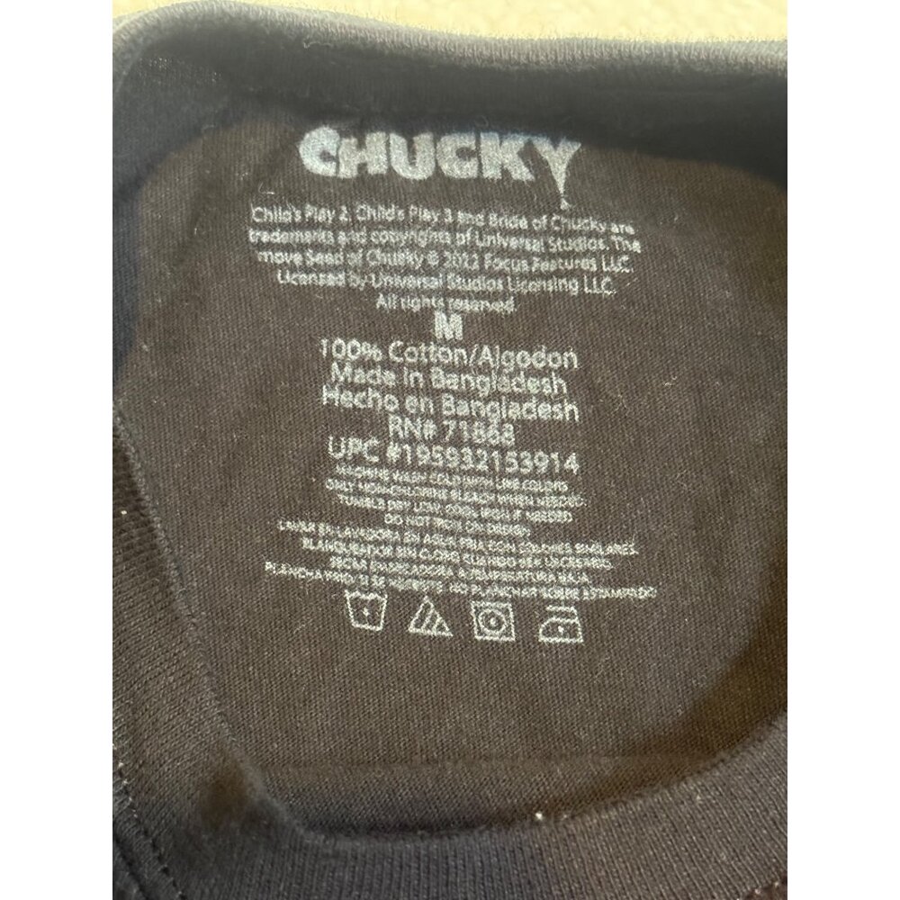 Chucky Horror Shirt Black Unisex Medium Spirit Halloween Graphic Tee - Picture 10 of 11